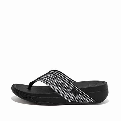 Fitflop Women's SURFA Toe-Post Sandals - Black, GF0467385